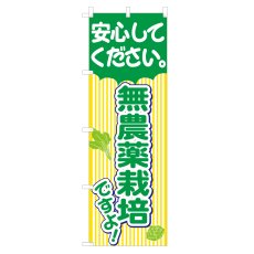 画像1: のぼり 安心してください。無農薬栽培ですよ！ NSV-0588 (1)