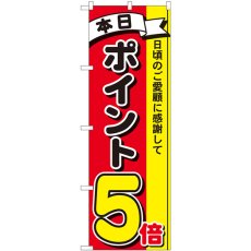 画像1: のぼり ポイント５倍３色 81262 (1)