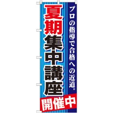 画像1: のぼり 夏期集中講座 開催中 青 GNB-1593 (1)