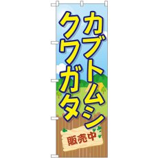 画像1: のぼり カブトムシクワガタ販売中 GNB-3681 (1)