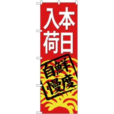 画像1: のぼり 本日入荷（赤地） SNB-4298 (1)